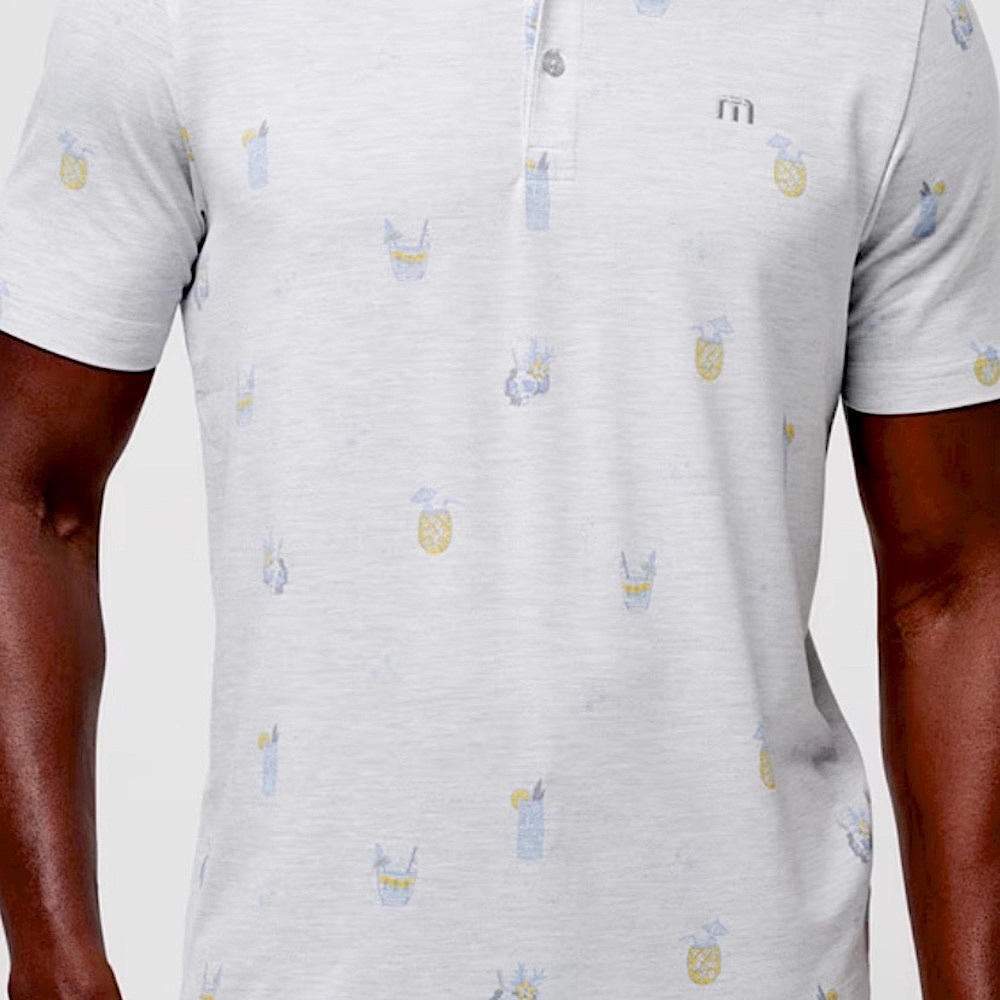 Travis Mathew Light Gray Polo Shirt